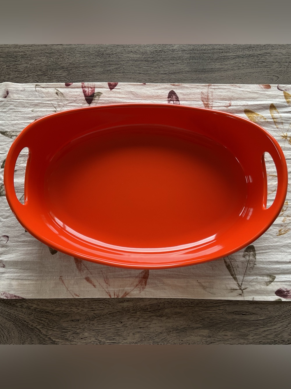 Rachael Ray Orange Oval Stoneware 2.25 Quart Casserole Dish Baker with  Handles
